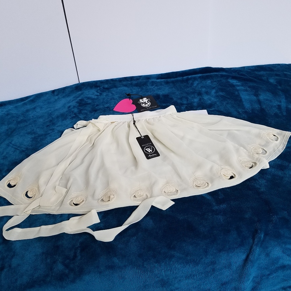 Very Rare Wildfox peacock wrap skirt swim cover